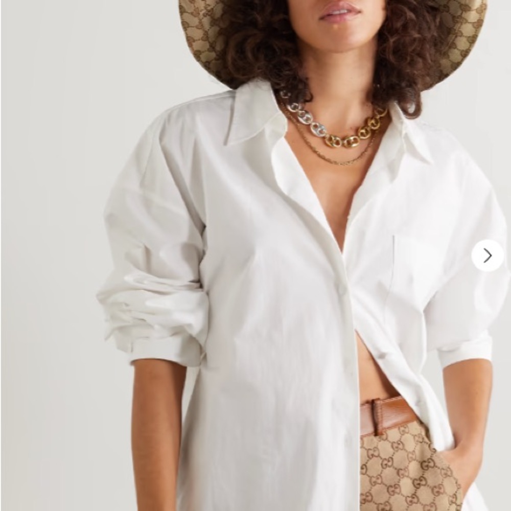 Beige Tan Canvas Monogram Bucket Hat Wide Large Brim Jacquard Beach - Picture 5 of 16